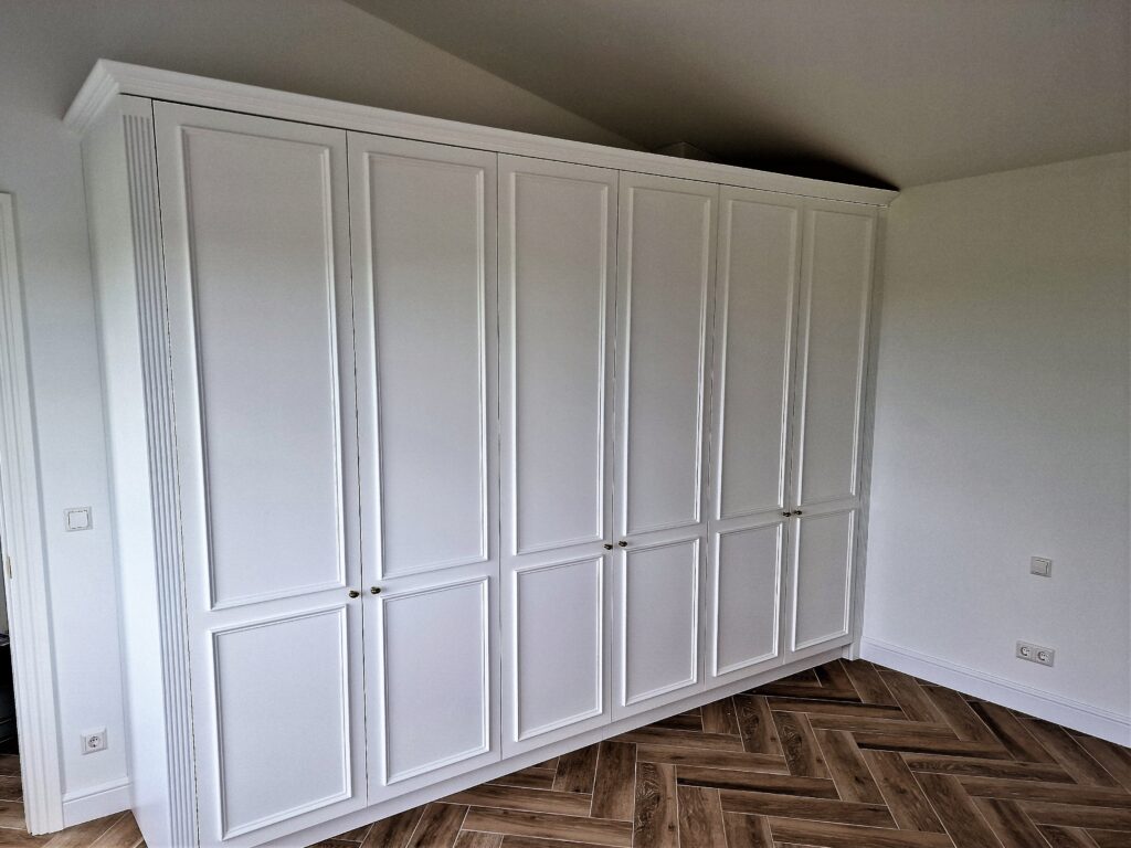 classic white panelled wardrobes by Beproje