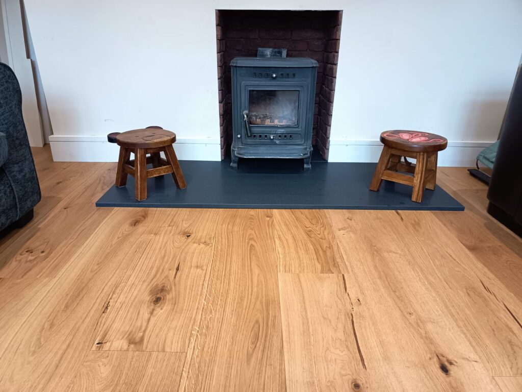 Engineered oak flooring in Kells, Co. Meath, showing natural grain and warm oak tones