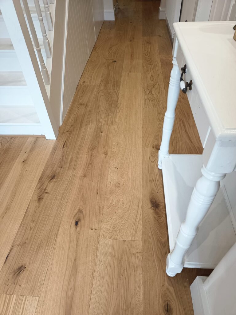 Engineered oak flooring in Kells, Co. Meath, showing natural grain and warm oak tones