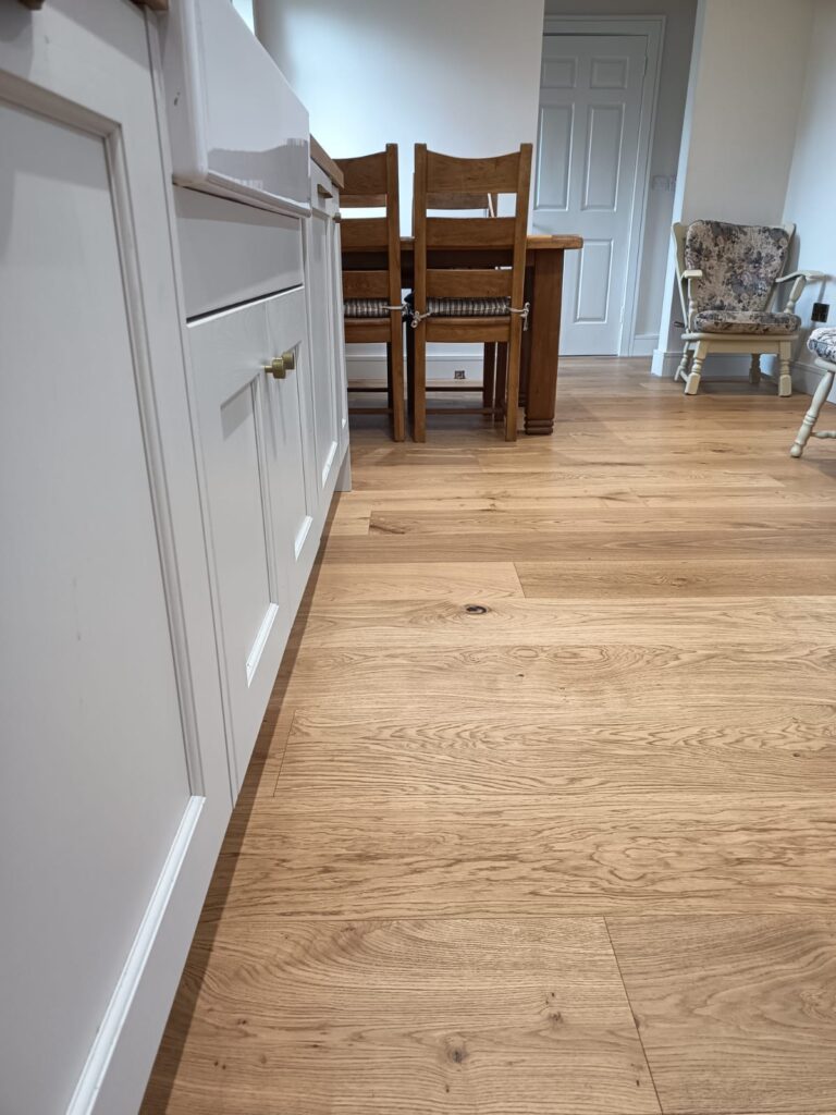 Engineered oak flooring in Kells, Co. Meath, showing natural grain and warm oak tones