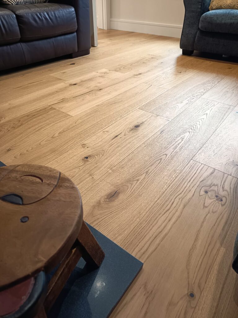 Engineered oak flooring in Kells, Co. Meath, showing natural grain and warm oak tones