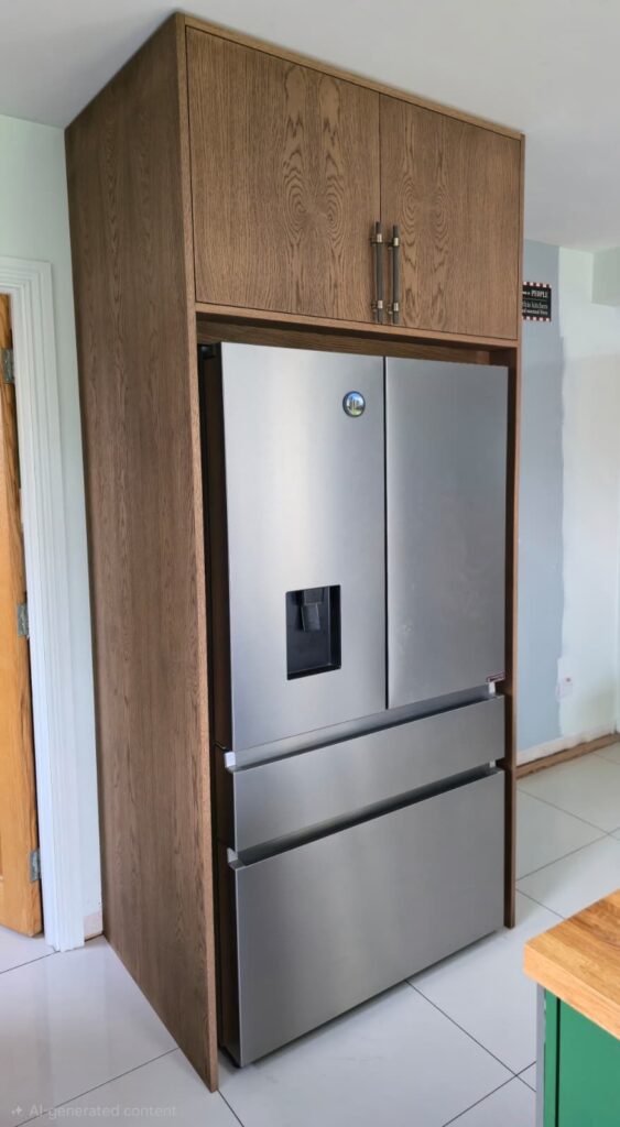 Handmade oak-veneered furniture in Trim, Co. Meath: fridge surround