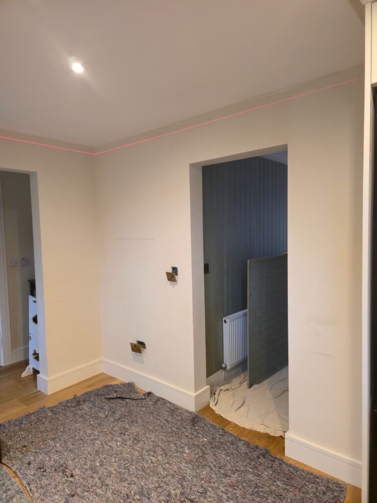 Kells wall panelling project during installation around doorways