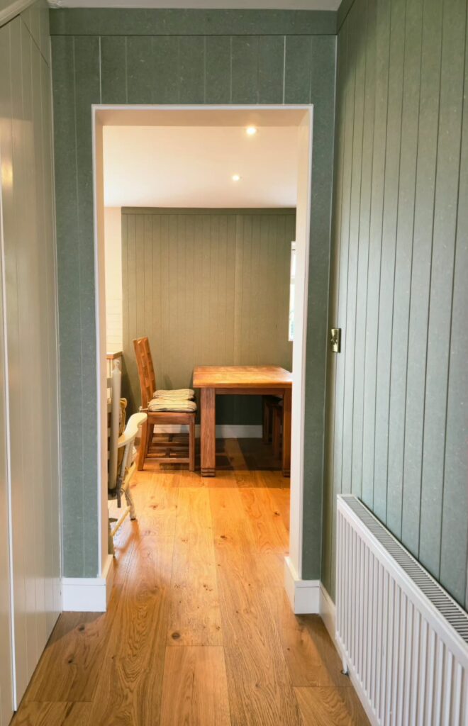 Completed wall panelling in a Kells home, second room view