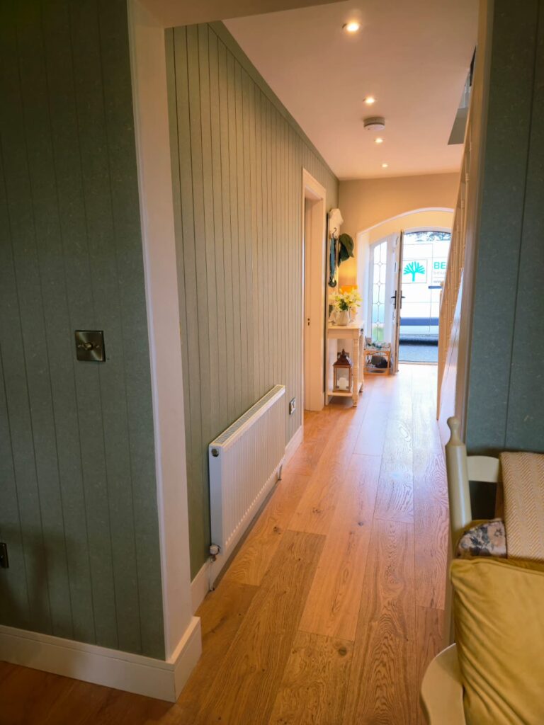 Completed wall panelling in a Kells home, third room view