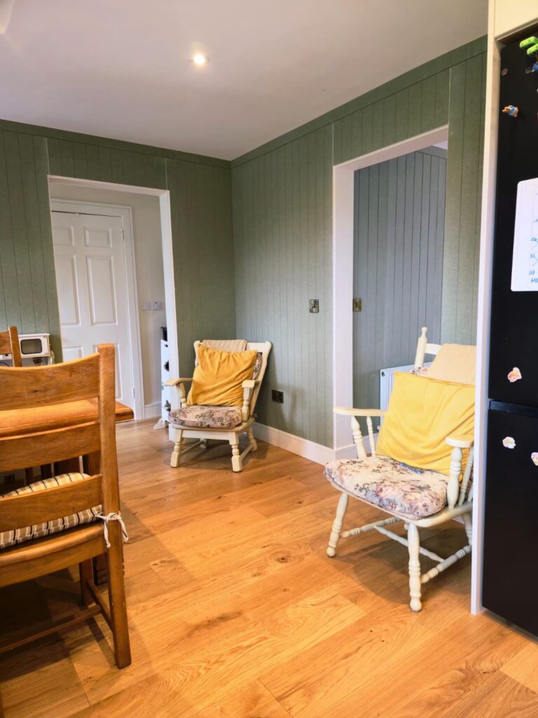 Completed wall panelling in a Kells home, fourth room view